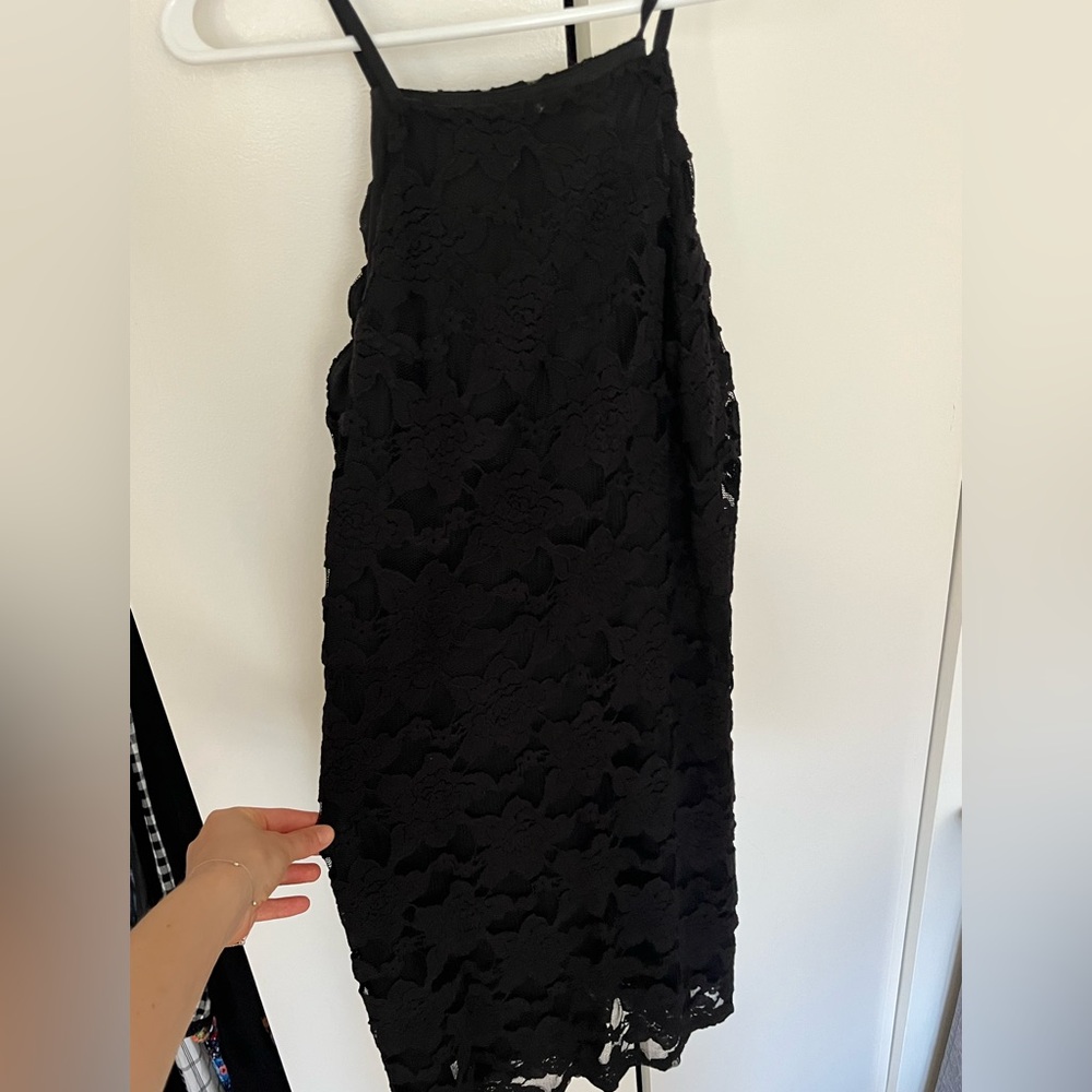 NWOT! Black Lace Mini Dress - Picture 6 of 7